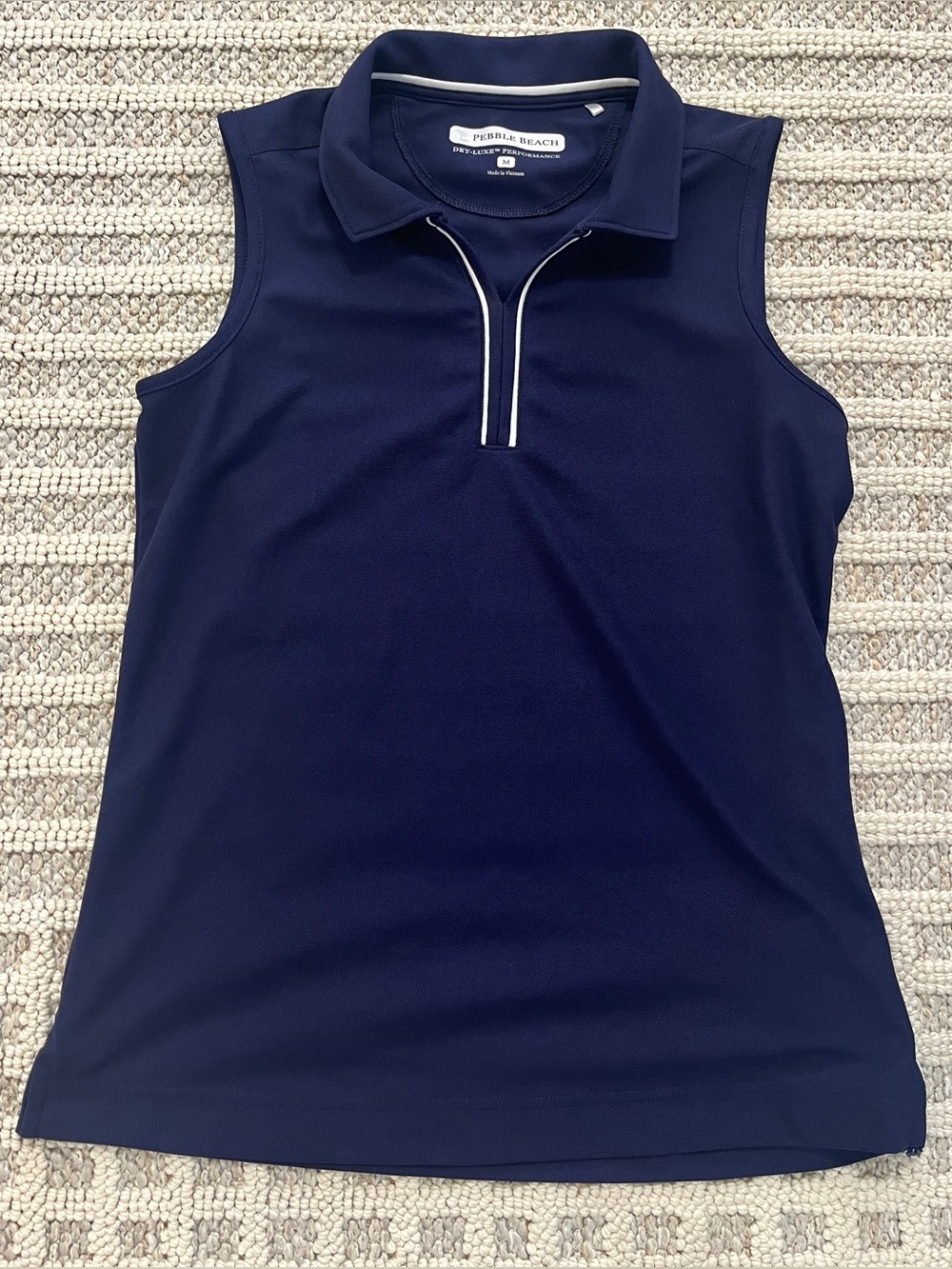 Pebble Beach Performance Navy Blue Golf Tank Top size medium